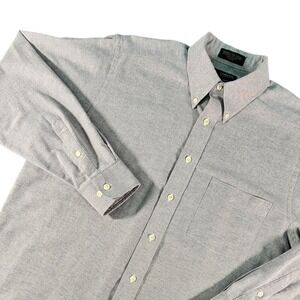 Cambridge Classics Men 16.5 34/35 Gray Wrinkle Free Oxford Shirt Button Down‎ L